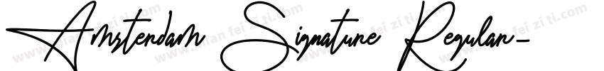 Amsterdam Signature Regular字体转换
